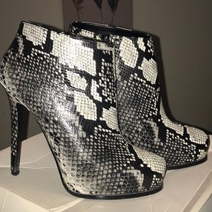Snakeskin Aldo booties